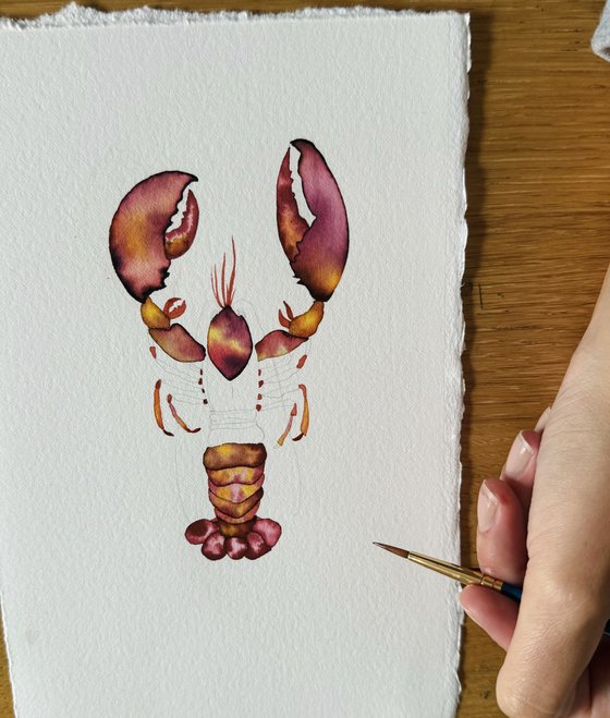 Original Watercolour Lobster