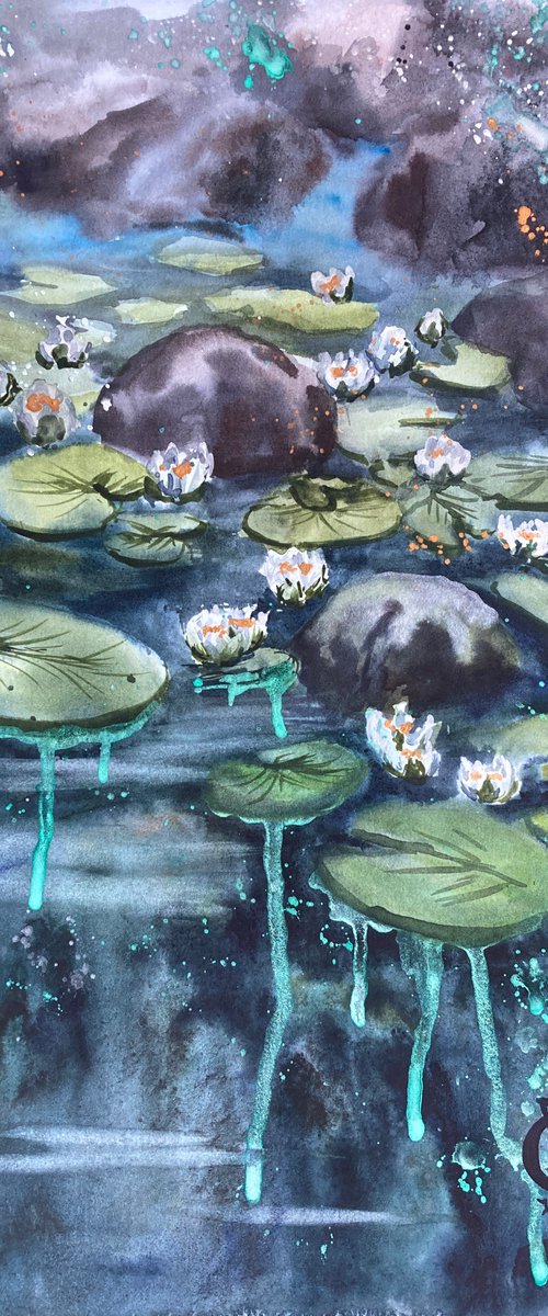 Water Lilies small by Valeria Golovenkina