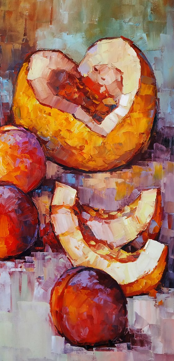Still life -Pomelo(40x60cm, oil painting, ready to hang)