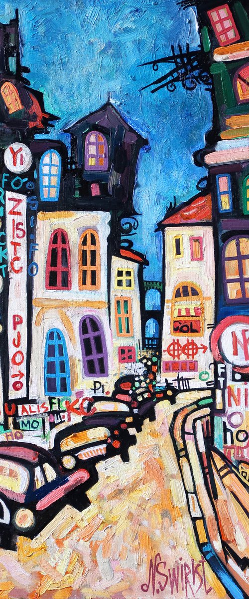 Night paris walks.1. by Nikifor Swiristuhin