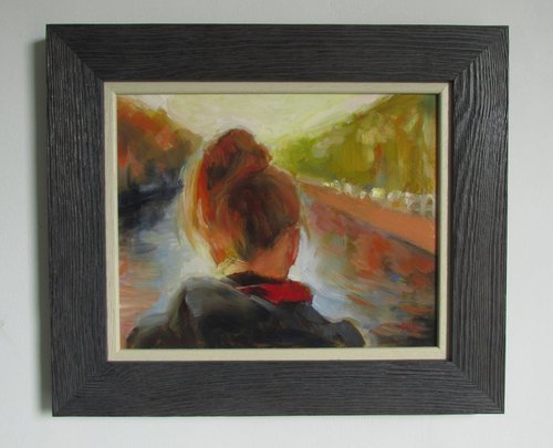 Amsterdam-Impressionist oil painting. by Jackie Smith