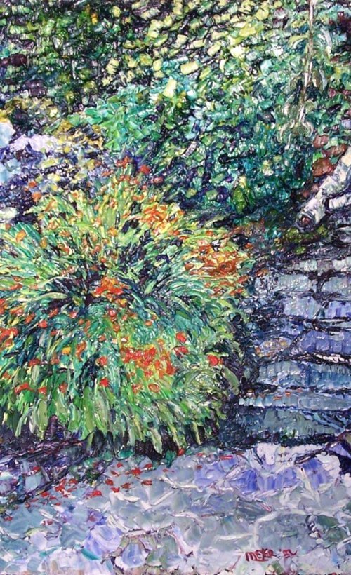 Mombretia up steps by Richard Meyer