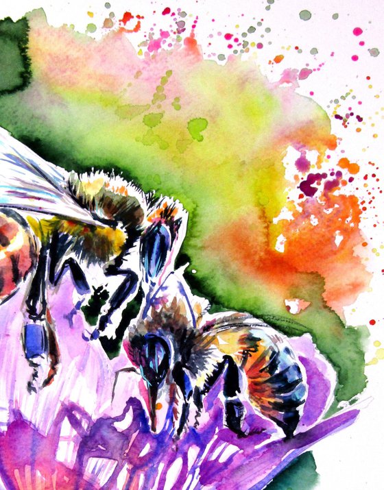 Bees and flowers II