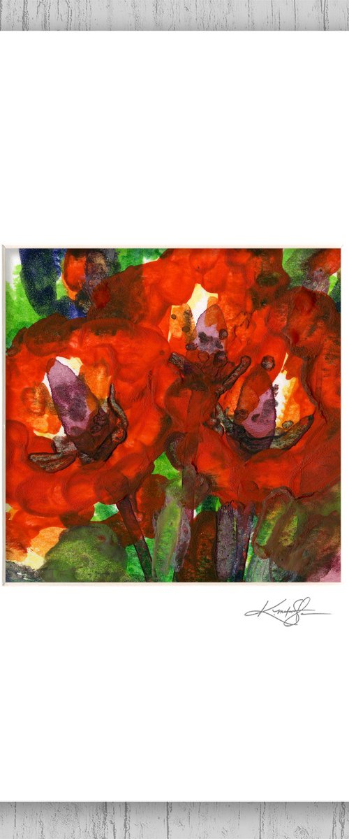 Encaustic Floral 19 by Kathy Morton Stanion