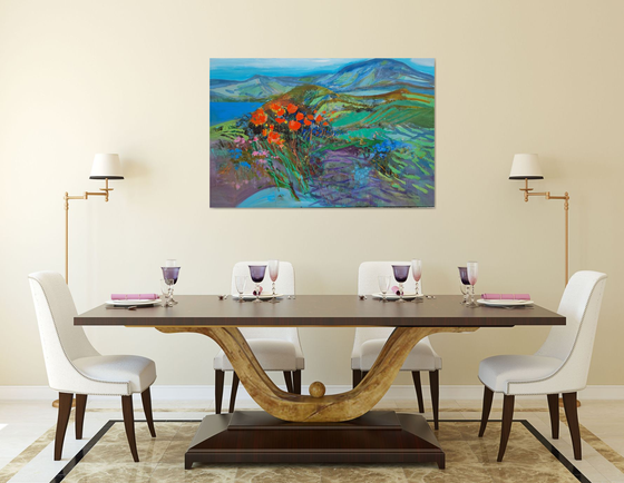 landscape with poppies