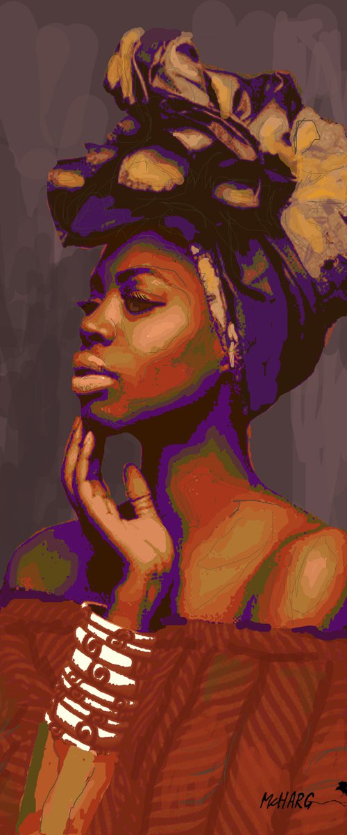 AFRICAN BEAUTY 5   26"x42" by Joe McHarg