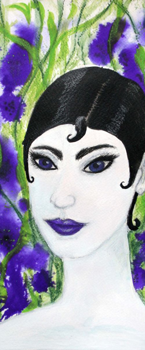 Violet Soul / Original Painting by Salana Art Gallery