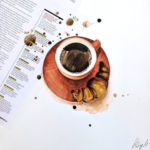 Black coffee by Marina Kliug