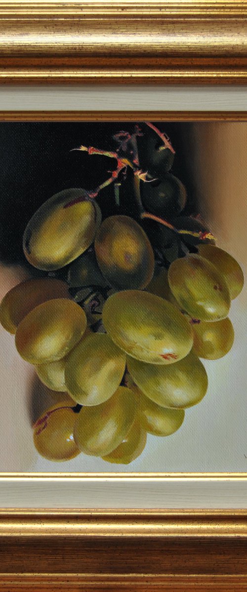 Still life with grapes , Original oil on canvas painting by Valeri Tsvetkov