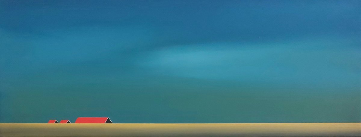 Acrylic Painting , Golden Wheat, Harvest Time By Nelly Van Nieuwenhuijzen, 31 X 12, Artwork For Sale On Artfinder
