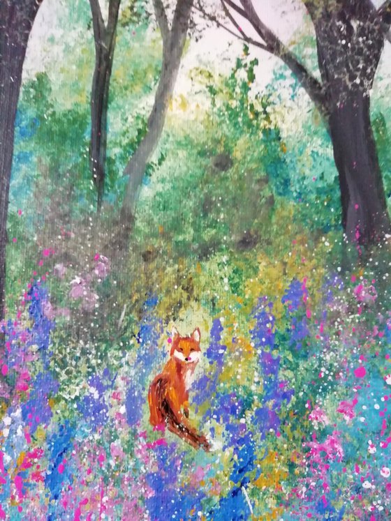 Fox in the foxgloves