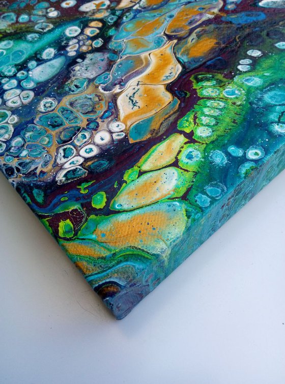 Into the deep, 25% Off , Set of 2 paintings, Ready to hang.