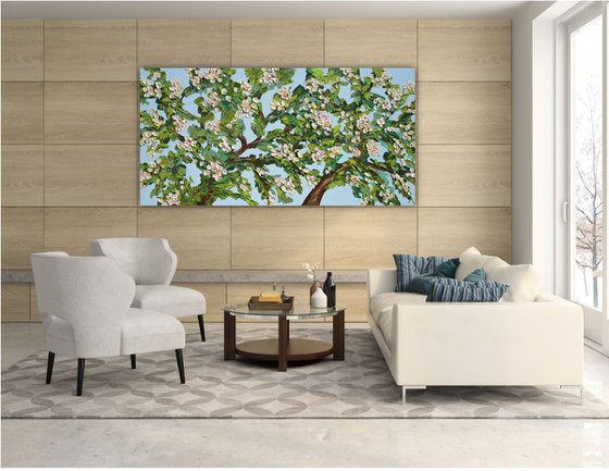 Spring Glow - Original Blooming Tree Painting