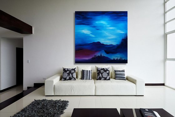 Fifth Dimension Land (100 x 100 cm) XXL oil (40 x 40 inches)