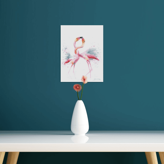 Flamingo in love