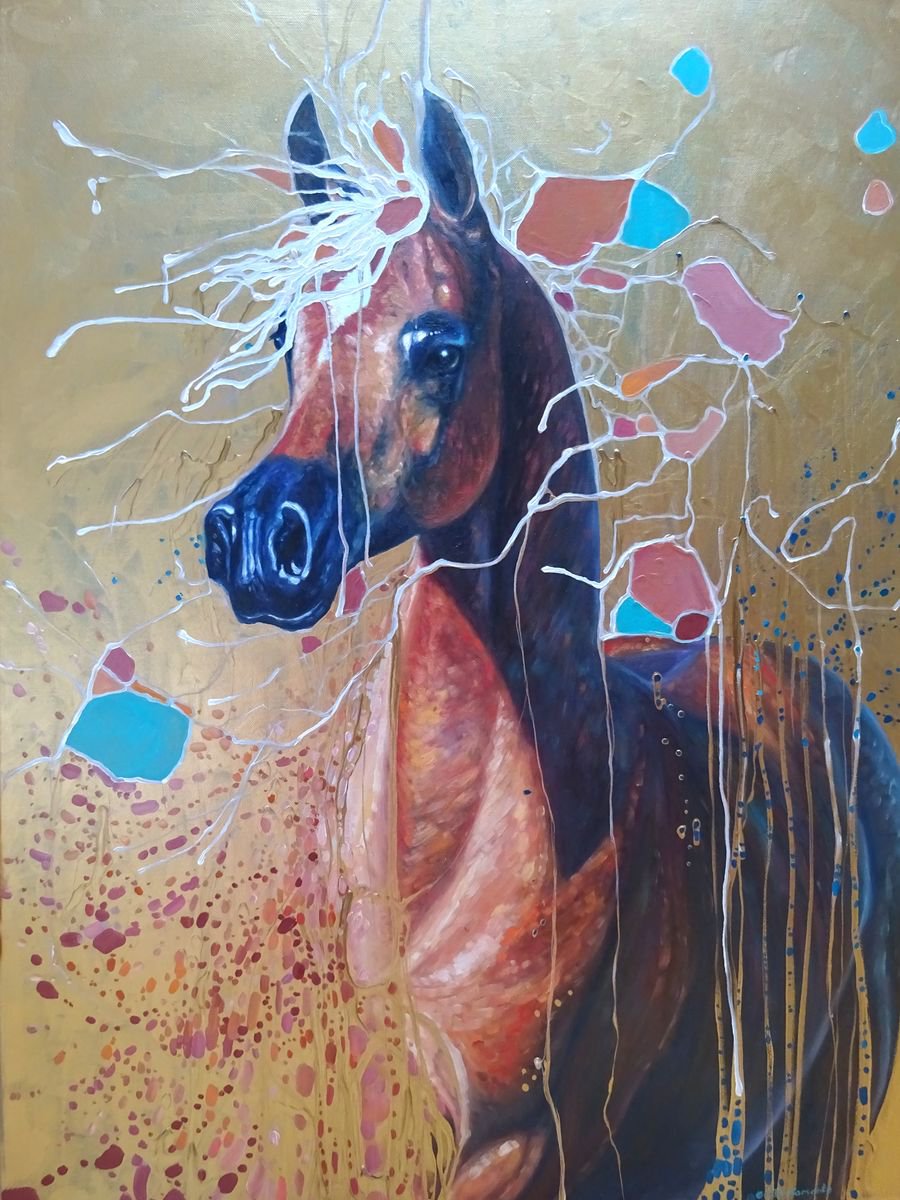 Art nouveau party horse by Gill Bustamante