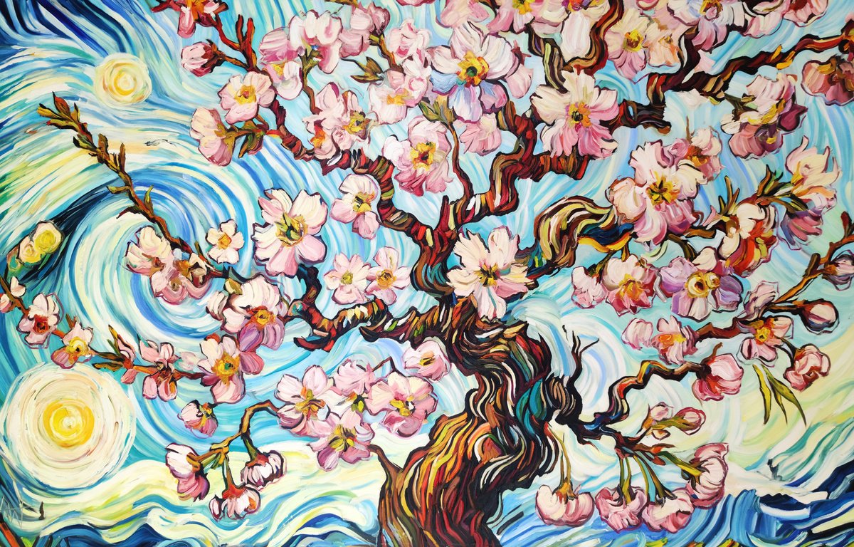Cherry Blossom Waltz By Angie Wright, 67 X 43, Artwork For Sale On Artfinder