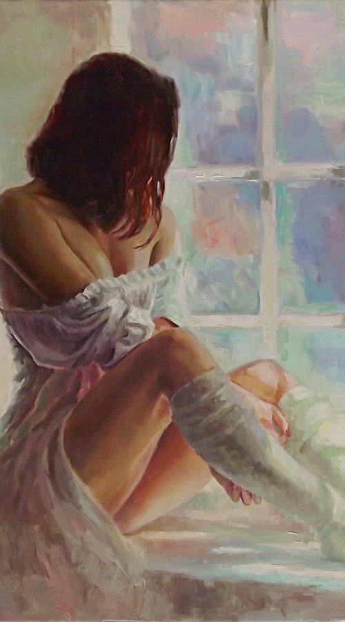 At the window by Vachagan Manukyan