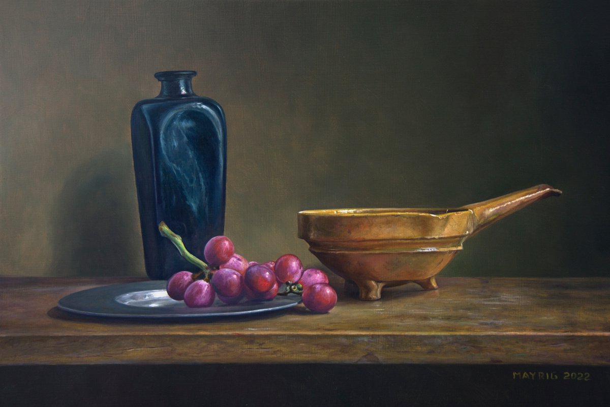 Photorealistic Oil Painting , Grapes For Gin By Mayrig Simonjan, 20 X 14, Artwork For Sale On Artfinder