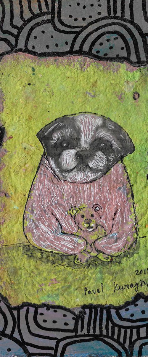 Dog and Teddy Bear by Pavel Kuragin