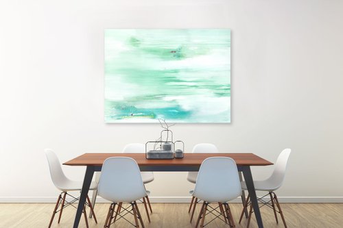 Lost In Silence - Large Serene Abstract Painting by Kathy Morton Stanion by Kathy Morton Stanion