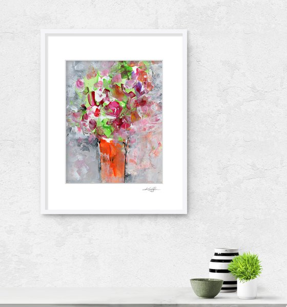 Flowers In Vase 22 - Floral Painting by Kathy Morton Stanion