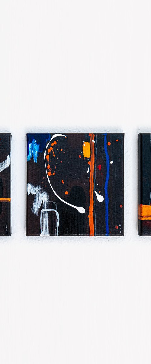Abstract 3 Set (8"x8") by Hyunah Kim