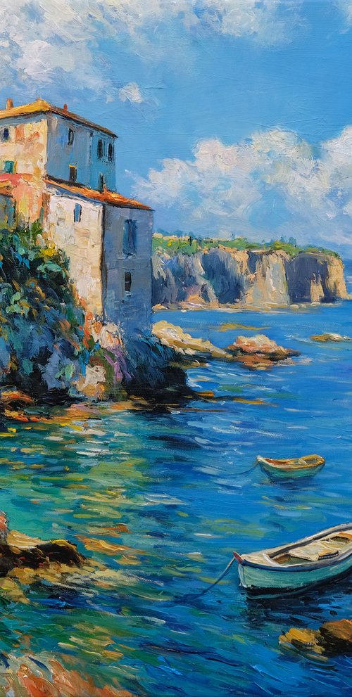 Mediterranean Coastal Village by Behshad Arjomandi