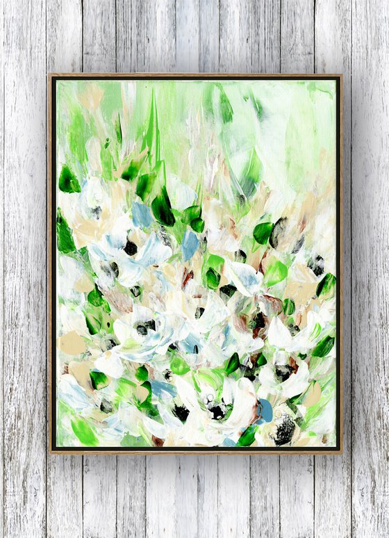 Tranquility Blooms 31 - Floral Painting by Kathy Morton Stanion