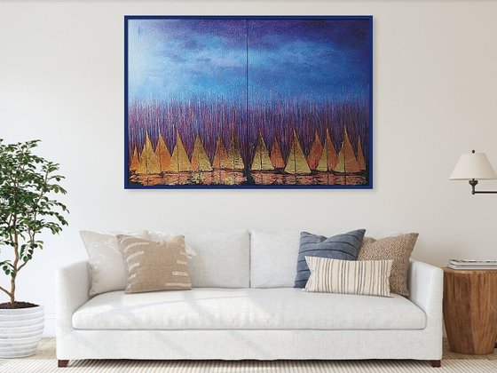 Golden Sails (diptych)