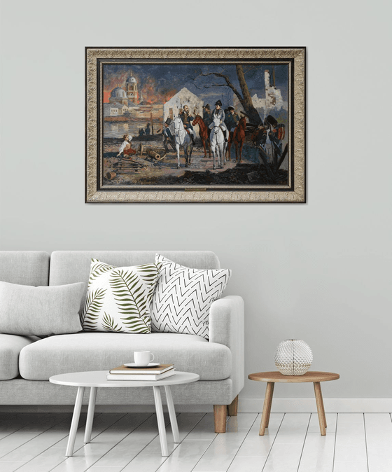 Napoleon was in burning Moscow
