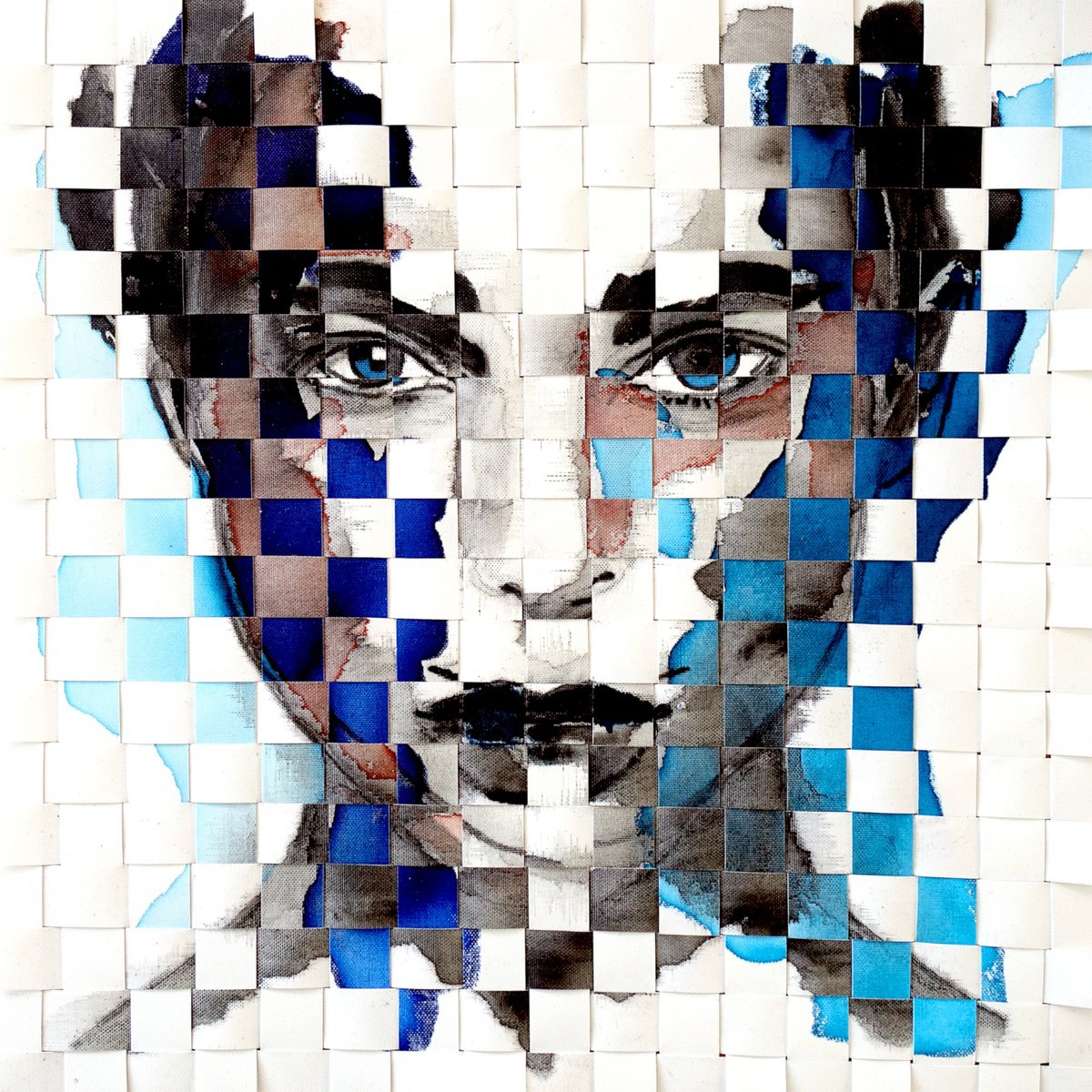 Urban And Pop Portrait Acrylic Painting By Anita Kaufmann, 16 X 16, Portrait No. 01719, Original Artwork