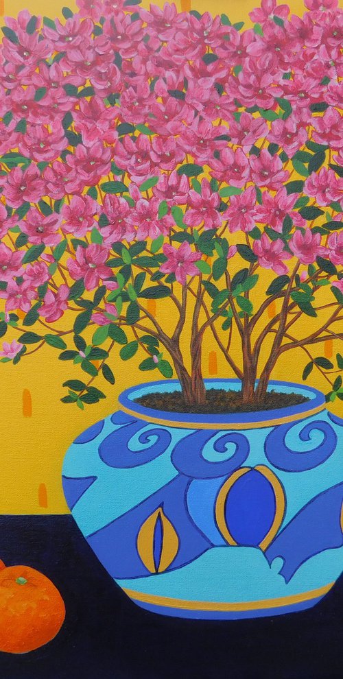Still life with Azalea by Ruth Cowell