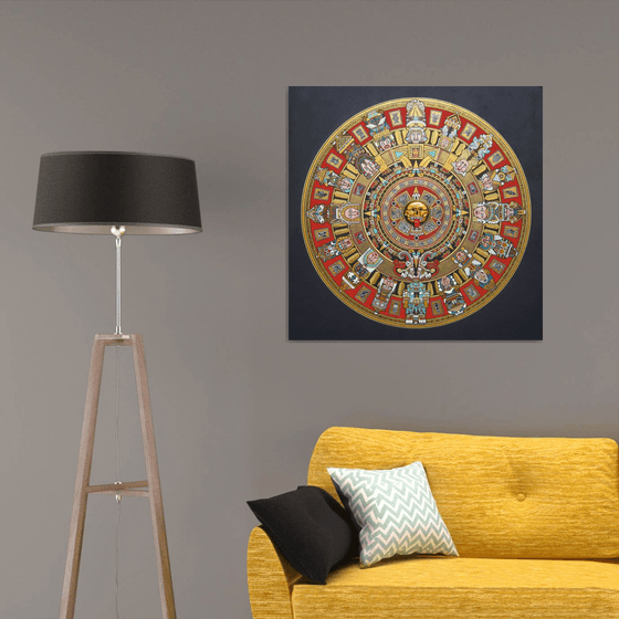Aztec Sun Stone Mandala