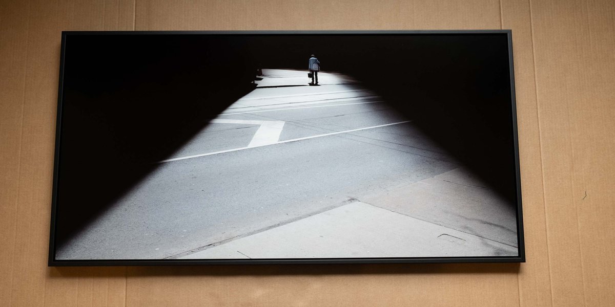 Geometric Photograph , Man Alone By Hyun De Grande, 41 X 22, Artwork For Sale On Artfinder