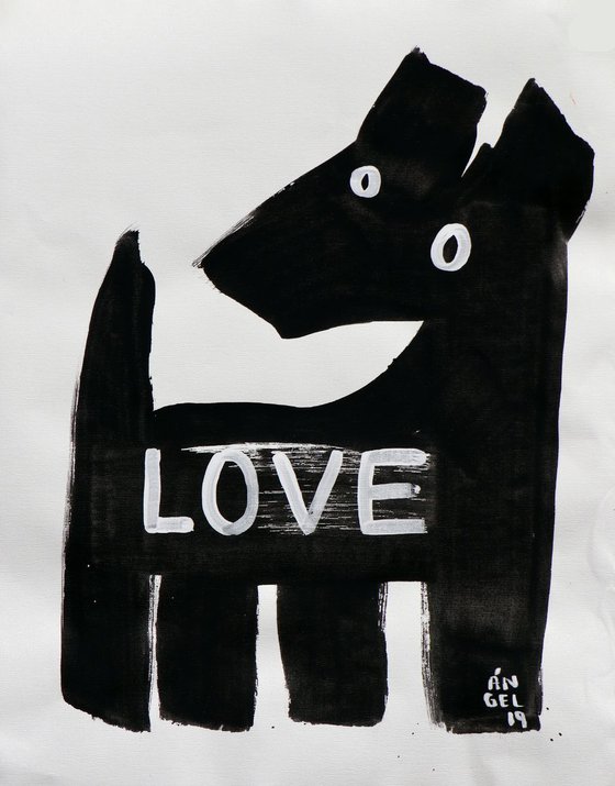 DOG LOVE 38x48cm