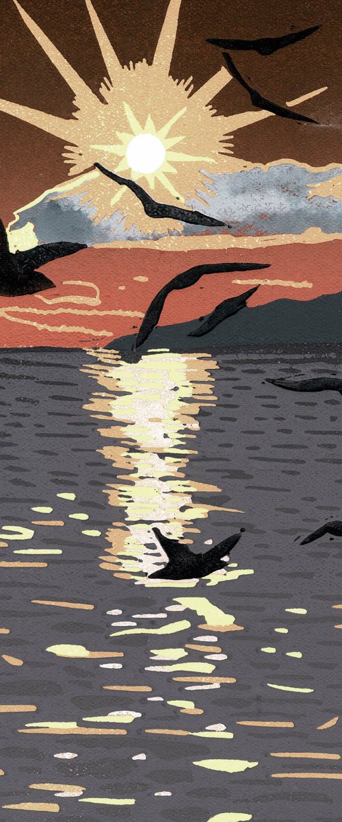 Soaring Seagulls by Joanne Spencer