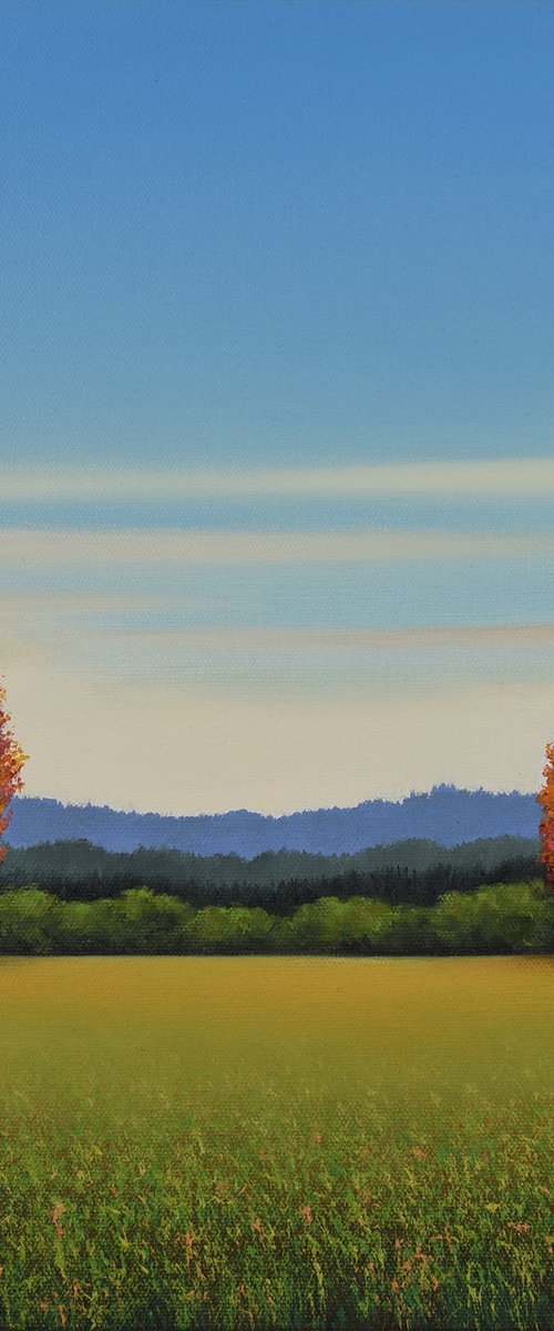 Autumn Red Trees by Suzanne Vaughan