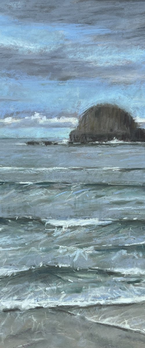 Racing tide, Trebarwith Strand by Louise Gillard