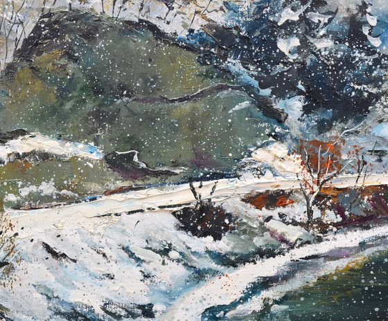 Snow on the river - 7623
