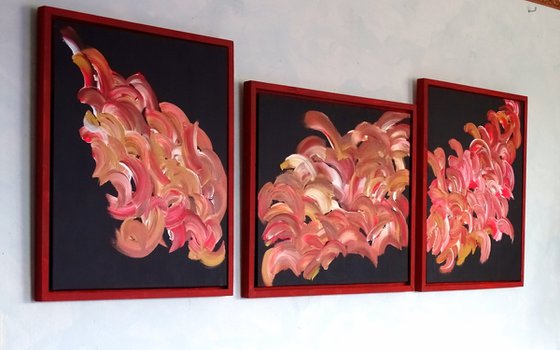 Abstract on canvas 134 (triptych)