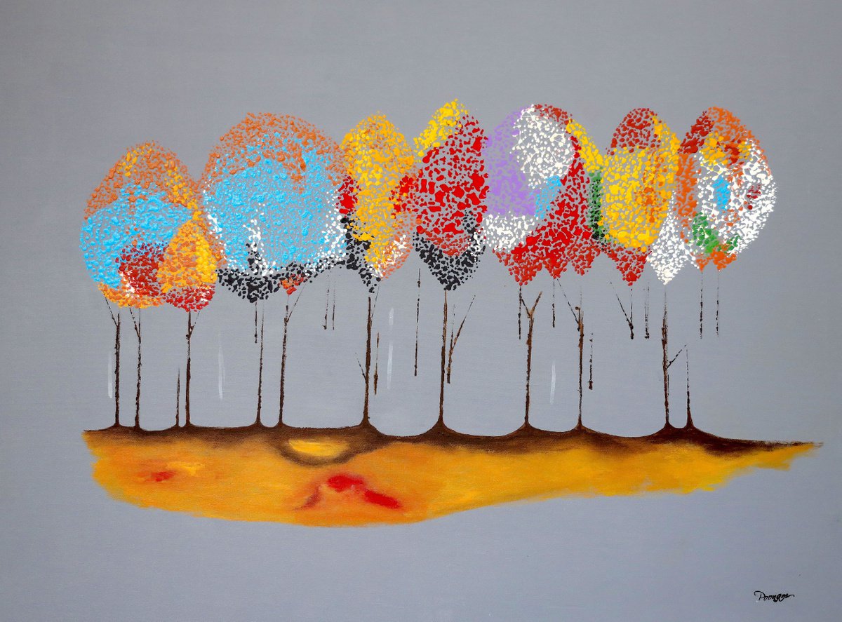 Autumn tree by Poovi Art Gallery