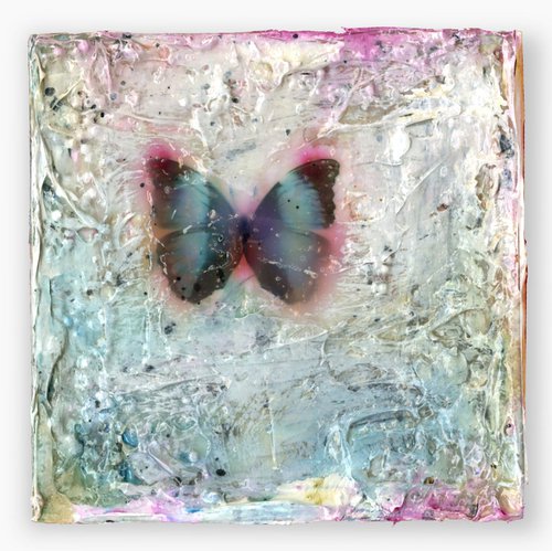 Butterfly Kisses 2 - Mixed media abstract art by Kathy Morton Stanion by Kathy Morton Stanion