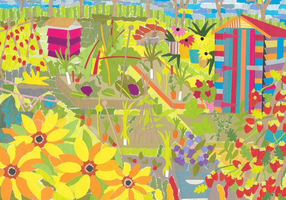 Allotments (Hand Cut Collage picture)