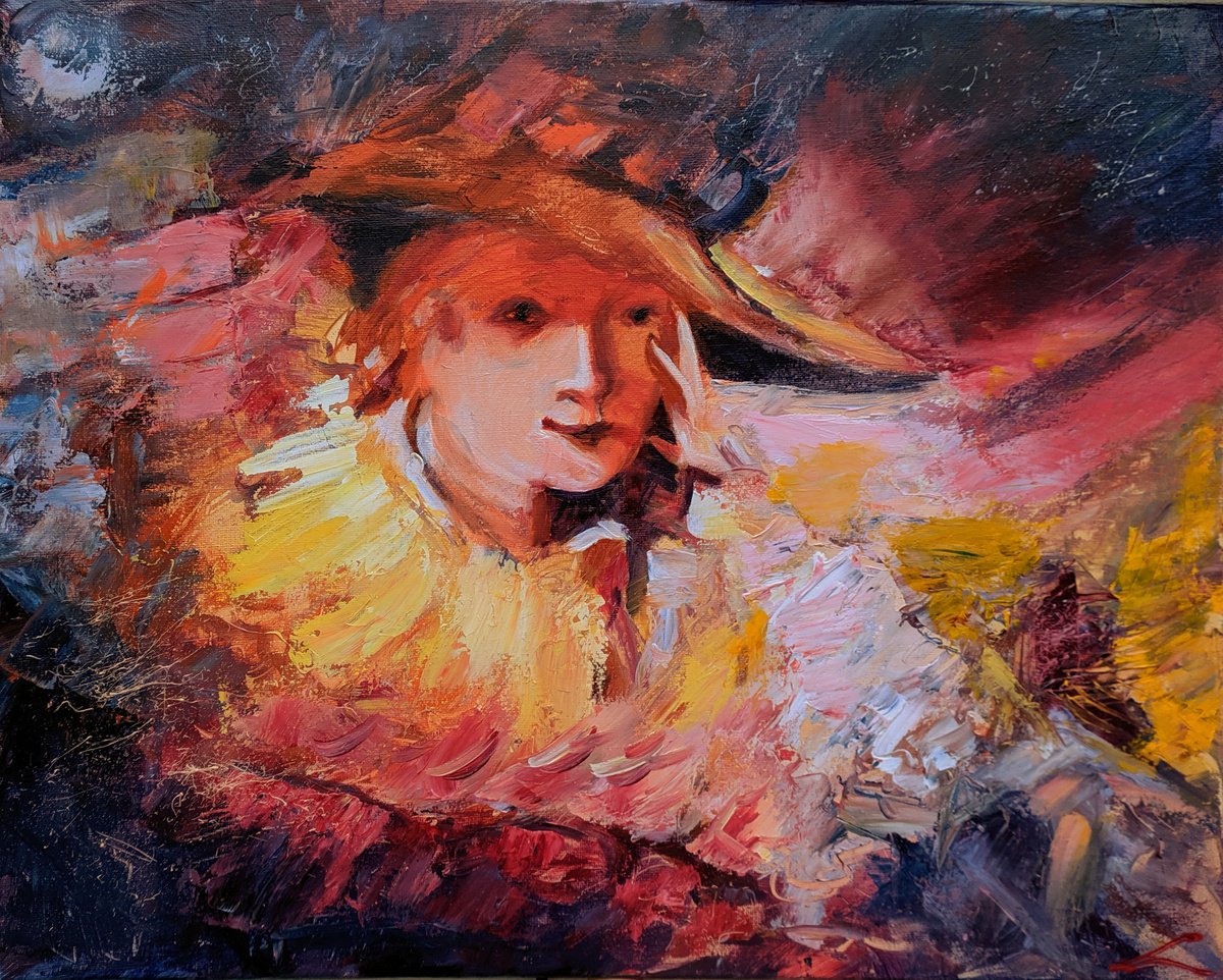 Yoing girl in a hat 2 by Elena Sokolova
