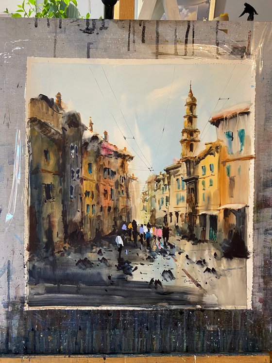 Sold Watercolor “Italian inspiration II” perfect gift