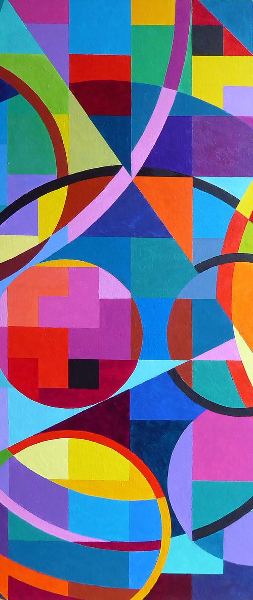 BLACK CURVE WITHIN GRID by Stephen Conroy