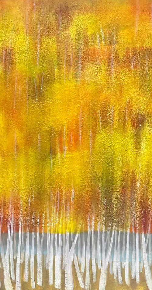 The Golden Forest Curtain by Oksana Vasylyeva