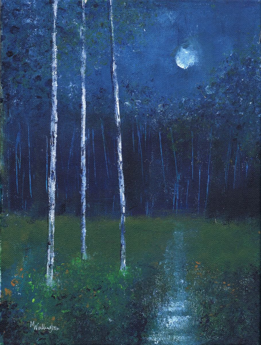 MoonlitTrees II by Michele Wallington