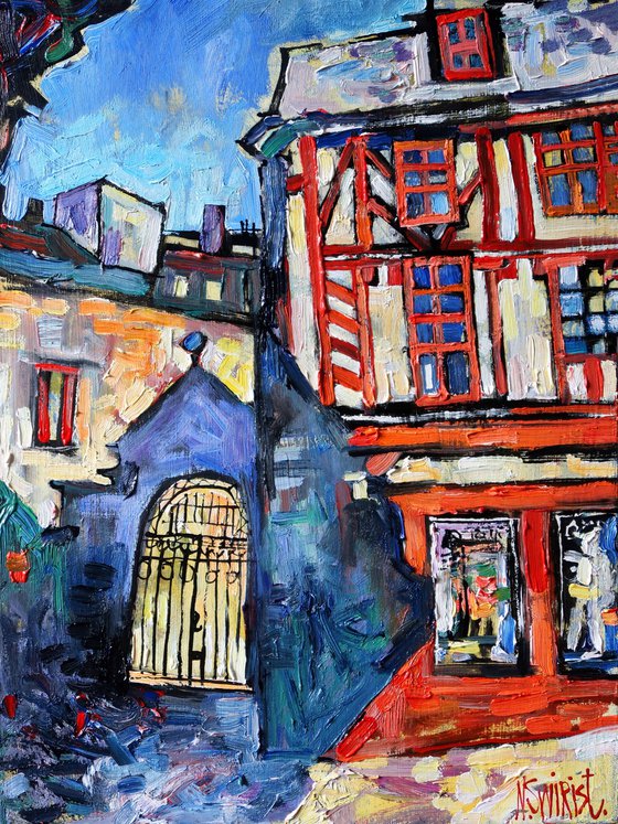Shadows of the city of Vannes.